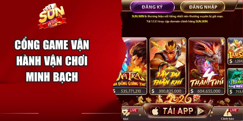Cổng game vận hành vận chơi minh bạch