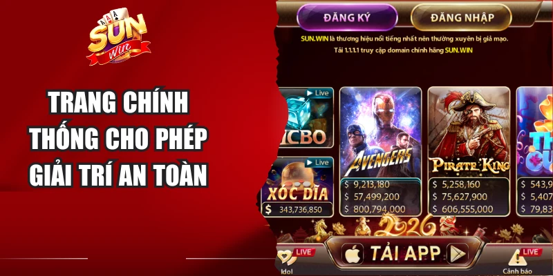 Trang chính thống cho phép giải trí an toàn